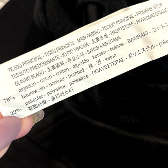 ZARA Man Zipper Knit Jogger Pants Medium Black Moto Sweatpants - Picture 7 of 7